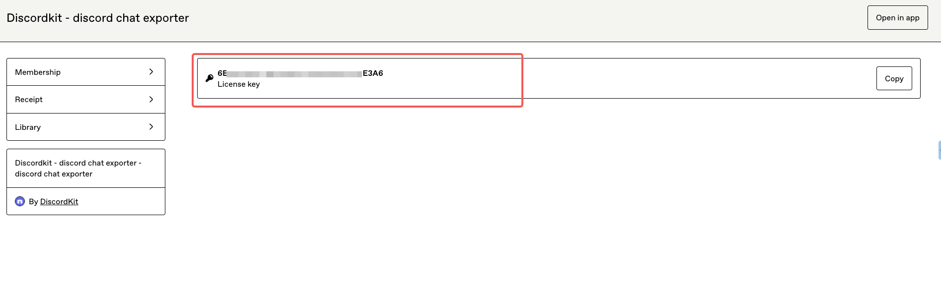 After purchase, retrieve your license key